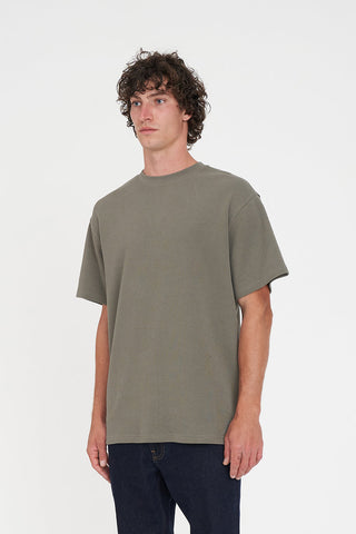 WAFFLE SUP TEE KHAKI