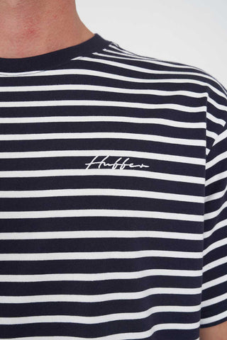 MENS STRIPE SUP TEE NAVY/WHITE
