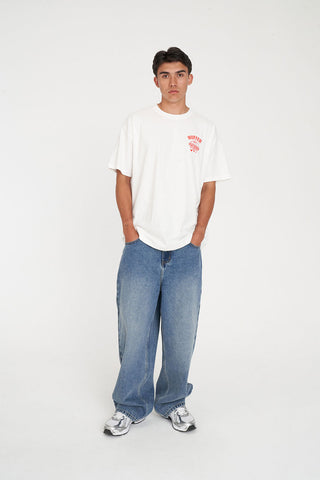 BLOCK TEE 220/SMASHING CHALK