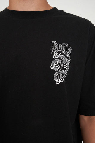 BLOCK CROP TEE 220/VIPER BLACK