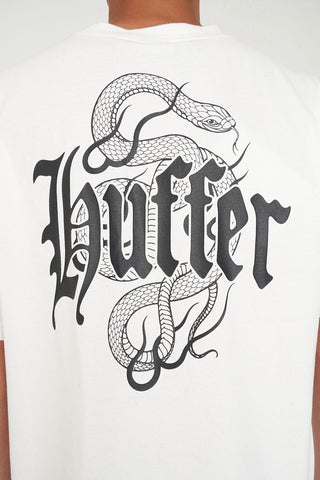 BLOCK CROP TEE 220/COILED CHALK