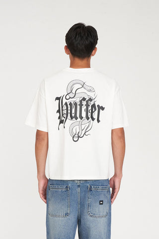 BLOCK CROP TEE 220/COILED CHALK