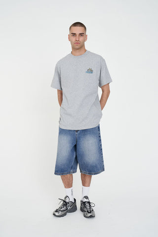 SUP TEE 190/OVER OUT GREY MARLE