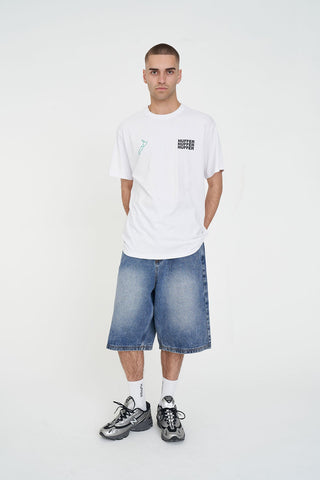 SUP TEE 190/STACKED AS WHITE