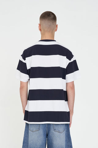 GAME DAY STRIPE TEE NAVY/WHITE