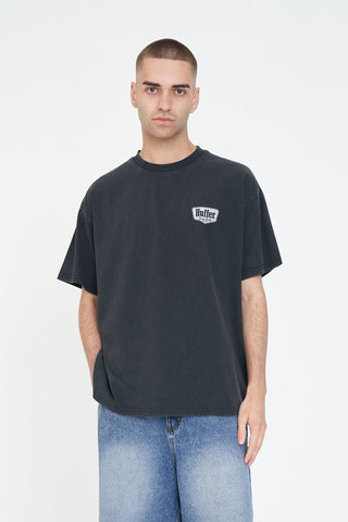 BLOCK TEE 220/RIDGE WASHED BLACK