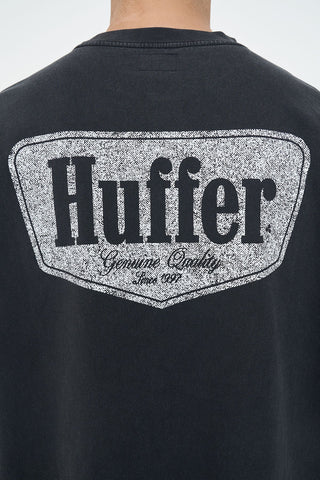 BLOCK TEE 220/RIDGE WASHED BLACK