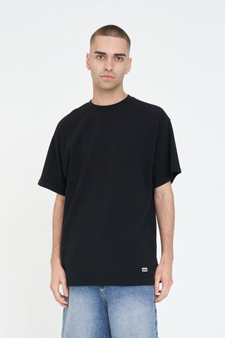 WAFFLE TEE WASHED BLACK