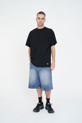 WAFFLE TEE WASHED BLACK