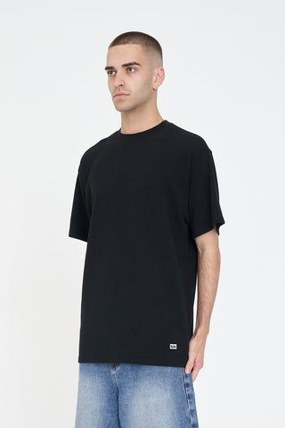 WAFFLE TEE WASHED BLACK