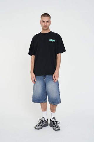 BLOCK TEE 220/JUMBLE BLACK