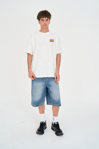 BLOCK TEE 220/PARALLELS CHALK