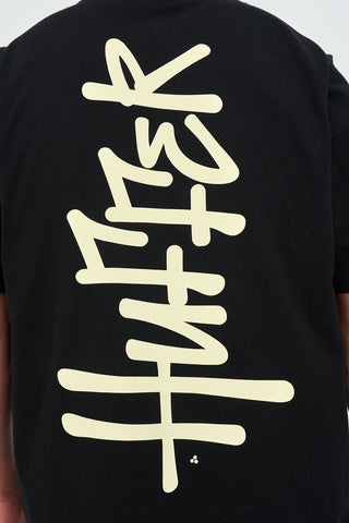 BLOCK TEE 220/SCRAWL BLACK