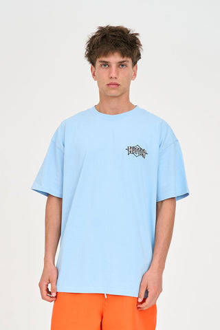 BLOCK TEE 220/SWELL BAY BLUE WASH