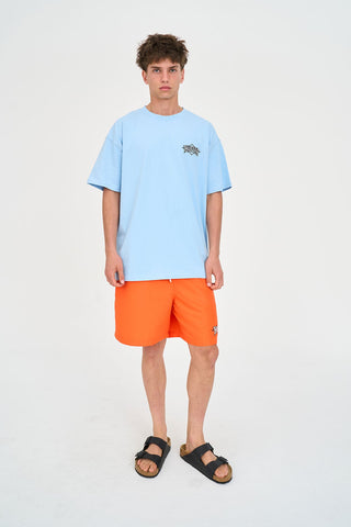 BLOCK TEE 220/SWELL BAY BLUE WASH