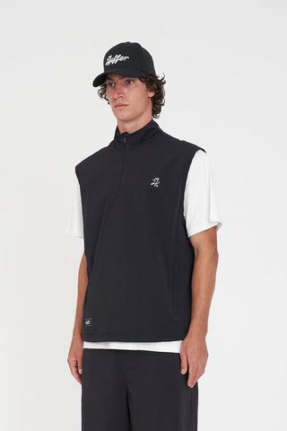 TECH 1/4 ZIP VEST BLACK