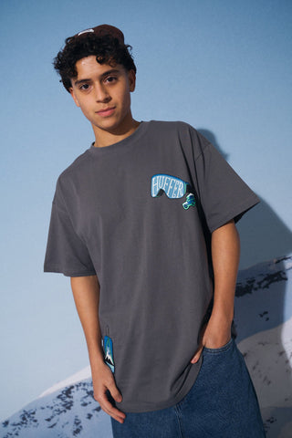 BLOCK TEE 220/SH*T ITS COLD FLINT GREY