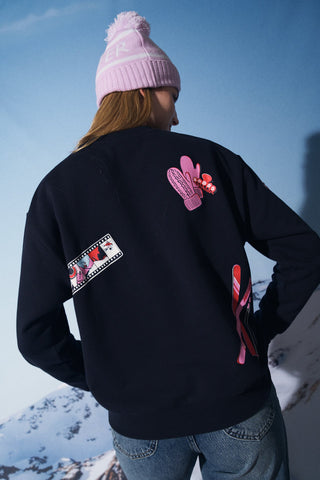 SLOUCH CREW 350/ABOVE THE CLOUDS NAVY