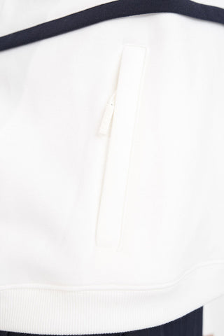 WOMENS CLUB ¼ ZIP CREW CHALK/NAVY