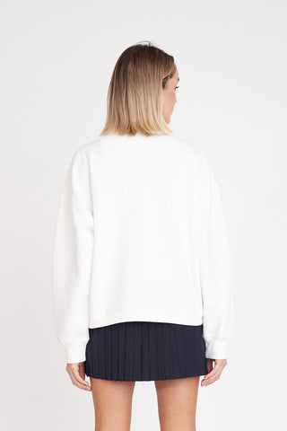 WOMENS CLUB ¼ ZIP CREW CHALK/NAVY