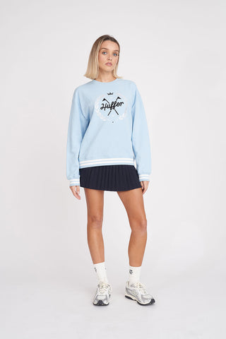 WOMENS CLUB RELAX CREW/LEGACY ICE BLUE