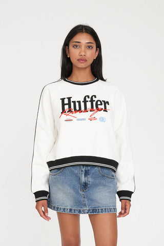 RAGLAN CROP CREW 350/PITT CHALK/BLACK