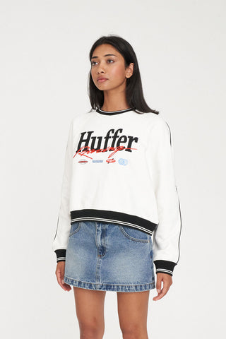 RAGLAN CROP CREW 350/PITT CHALK/BLACK