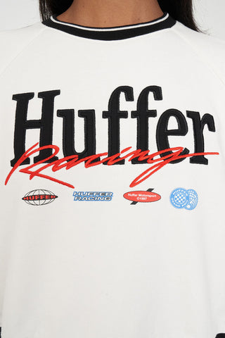 RAGLAN CROP CREW 350/PITT CHALK/BLACK