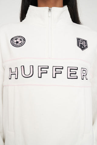 PANELLED 1/4 ZIP 350 CHALK