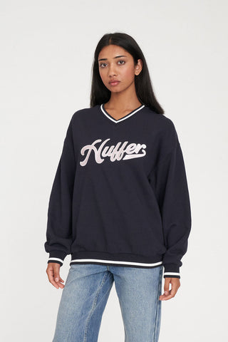 V-NECK SATURDAY CREW/VARSITY NAVY