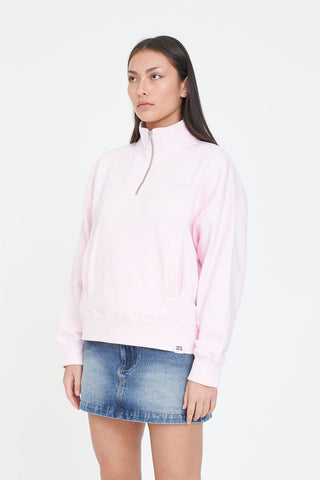 PANELLED 1/4 ZIP/HIGH TIDE PRETTY PINK