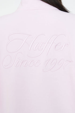 PANELLED 1/4 ZIP/HIGH TIDE PRETTY PINK