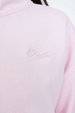 PANELLED 1/4 ZIP/HIGH TIDE PRETTY PINK