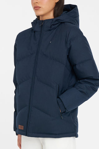 WOMENS CLASSIC DOWN JACKET HRGBONE NAVY