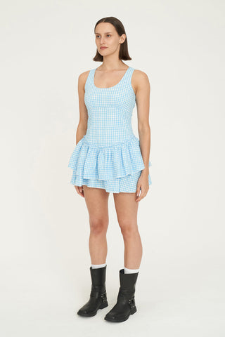 CATALINA BEA DRESS BLUE/CHALK