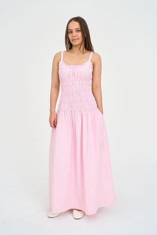 STRIPE MISHKA DRESS PRETTY PINK