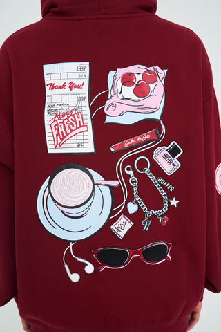 RELAX HOOD 350/SWEET TREAT BURGUNDY
