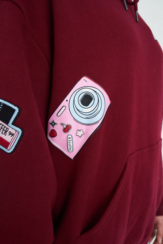 RELAX HOOD 350/SWEET TREAT BURGUNDY