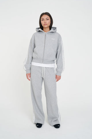 CHERIE ZIP HOOD 350 GREY MARLE