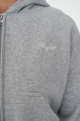 CHERIE ZIP HOOD 350 GREY MARLE
