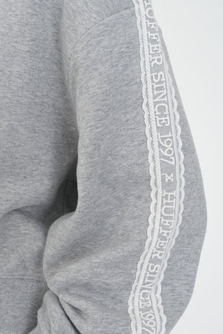 CHERIE ZIP HOOD 350 GREY MARLE