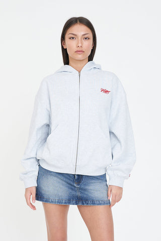 RELAX ZIP HOOD/LASSO SILVER MARLE
