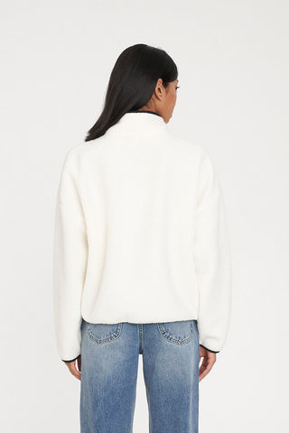 POLAR FLEECE PULLOVER CHALK/BLACK