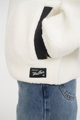 POLAR FLEECE PULLOVER CHALK/BLACK