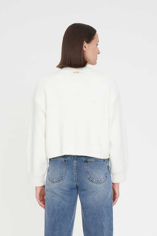 ANA CROP CARDIGAN CHALK