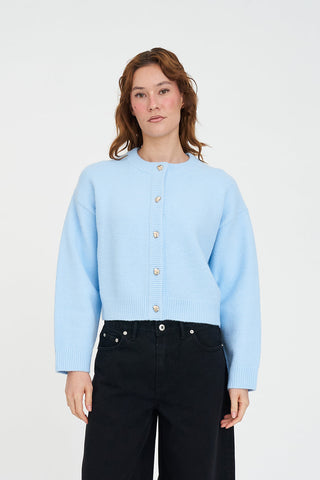 ELLE CROP CARDIGAN ICEBERG