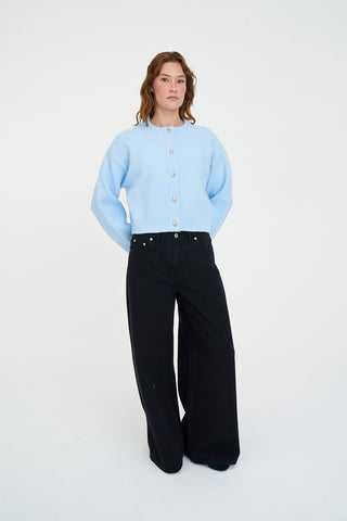 ELLE CROP CARDIGAN ICEBERG