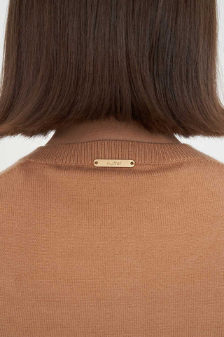 CLASSIC BUTTON UP CARDIGAN CAMEL