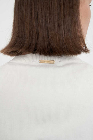 CLASSIC BUTTON UP CARDIGAN CHALK