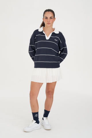 WMNS ACRES KNIT POLO NAVY